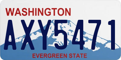 WA license plate AXY5471