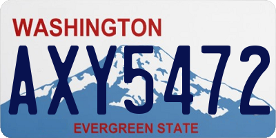 WA license plate AXY5472