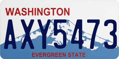 WA license plate AXY5473