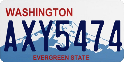 WA license plate AXY5474