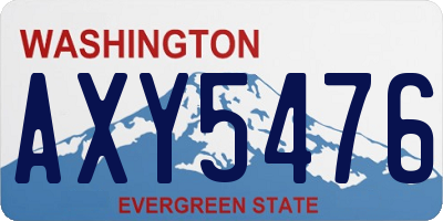 WA license plate AXY5476