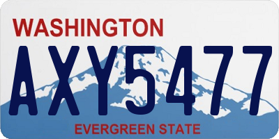 WA license plate AXY5477