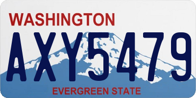 WA license plate AXY5479