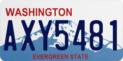 WA license plate AXY5481