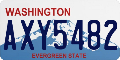 WA license plate AXY5482