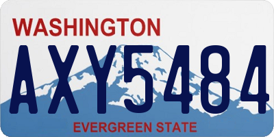 WA license plate AXY5484