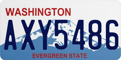 WA license plate AXY5486