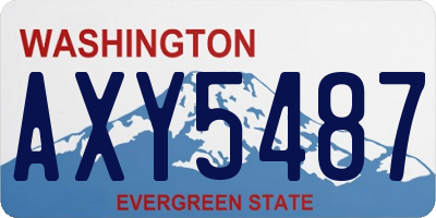 WA license plate AXY5487