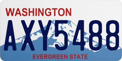 WA license plate AXY5488