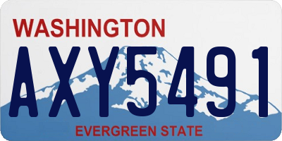 WA license plate AXY5491