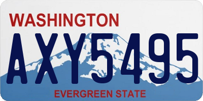 WA license plate AXY5495