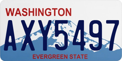 WA license plate AXY5497