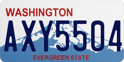 WA license plate AXY5504