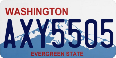 WA license plate AXY5505
