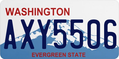 WA license plate AXY5506
