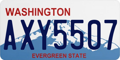 WA license plate AXY5507