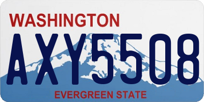 WA license plate AXY5508