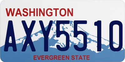 WA license plate AXY5510