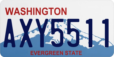 WA license plate AXY5511