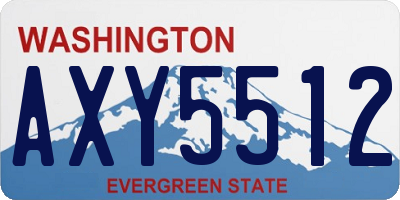 WA license plate AXY5512