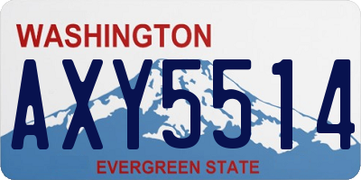 WA license plate AXY5514