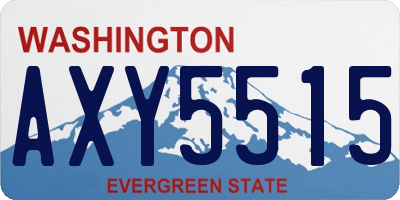 WA license plate AXY5515