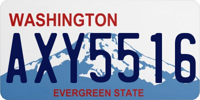 WA license plate AXY5516