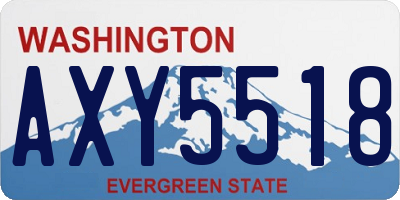 WA license plate AXY5518