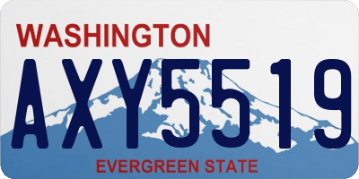 WA license plate AXY5519