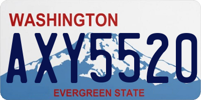 WA license plate AXY5520