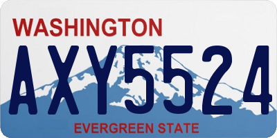 WA license plate AXY5524