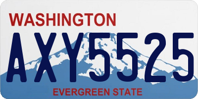 WA license plate AXY5525