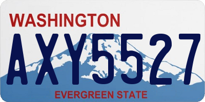 WA license plate AXY5527