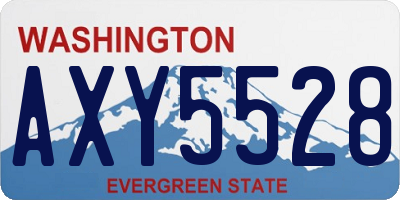 WA license plate AXY5528