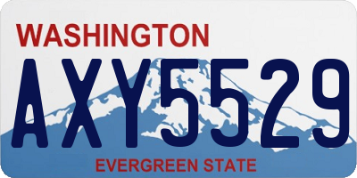 WA license plate AXY5529