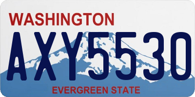 WA license plate AXY5530