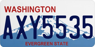 WA license plate AXY5535