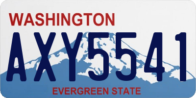 WA license plate AXY5541