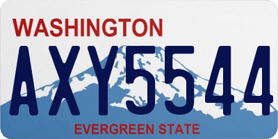 WA license plate AXY5544