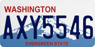 WA license plate AXY5546