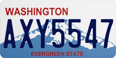 WA license plate AXY5547