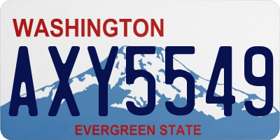 WA license plate AXY5549