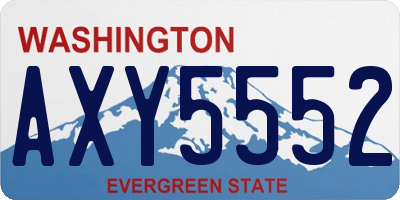WA license plate AXY5552