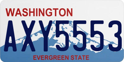 WA license plate AXY5553