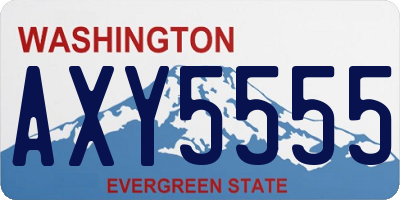 WA license plate AXY5555