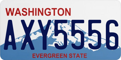 WA license plate AXY5556