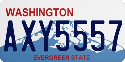 WA license plate AXY5557