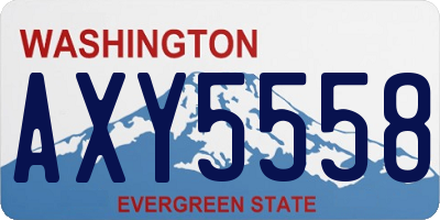 WA license plate AXY5558