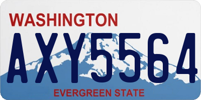 WA license plate AXY5564