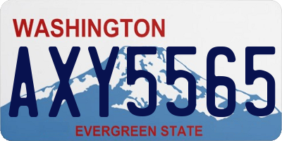 WA license plate AXY5565